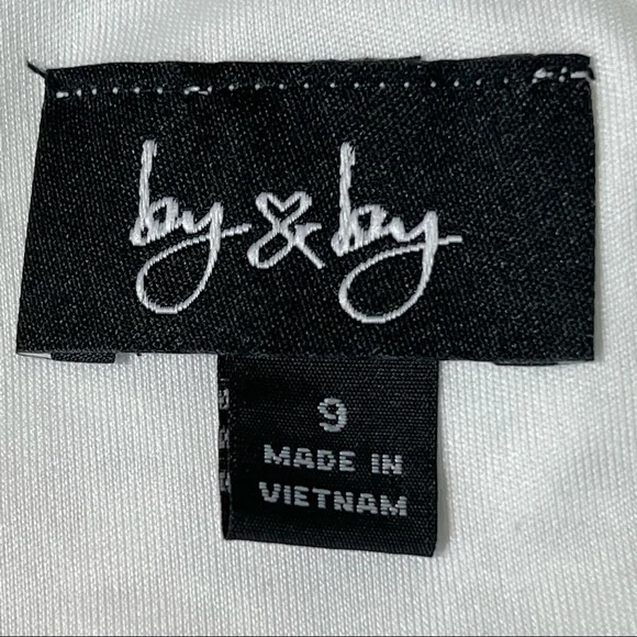 BY&BY Dress Sz 9 white Floral Cutout Mini 
Blue & Lace upper Spaghetti Babydoll - Picture 4 of 6